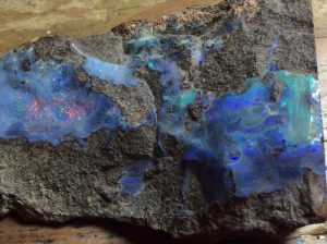 Brilliant blue and green opal