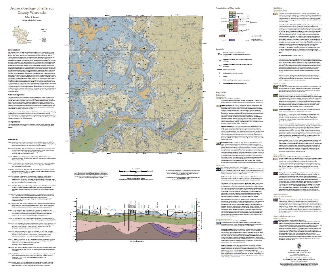 Bedrock Geology of Jefferson County, Wisconsin – WGNHS – UW–Madison