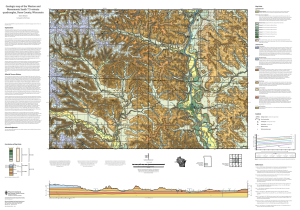 Geologic map with cross section