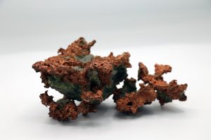 Large, irregular metallic piece of native copper.